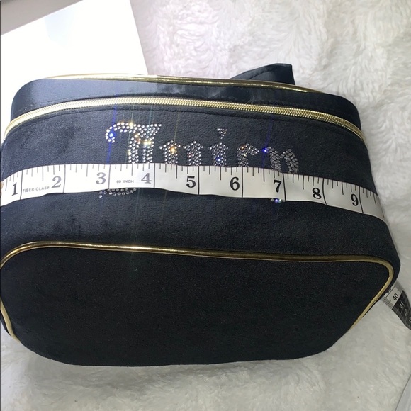 Juicy Couture Black Cosmetic Bag with Bow - Picture 13 of 13